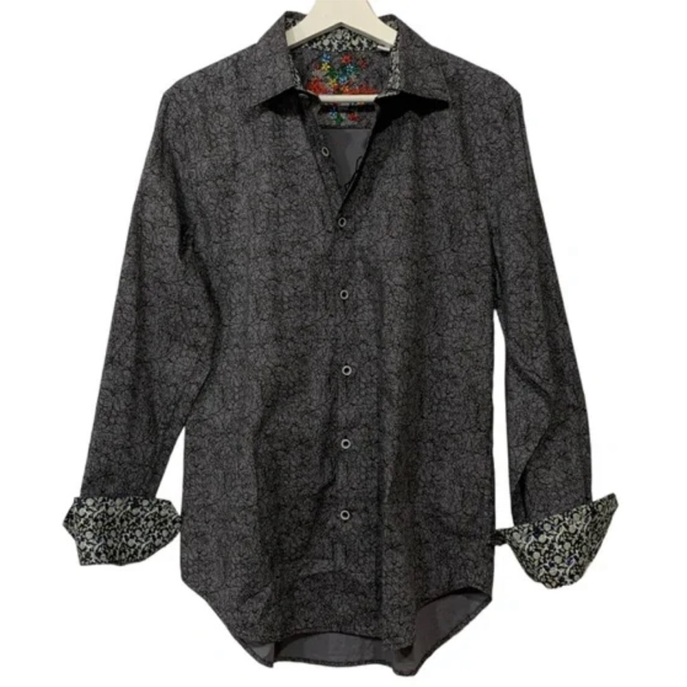 ROBERT GRAHAM Armstrong Button Up Shirt Abstract Print Long Sleeve Flip Cuff NWT